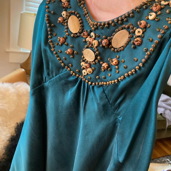 BCBGMaxazaria Silk Halter Top Size L - Picture 7 of 8